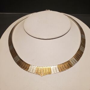 Vintage Cleopatra Style Silver Choker